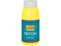 KREUL 17026 - Solo Goya Triton Acrylfarbe zitron, 750 ml Flasche, schnell und...
