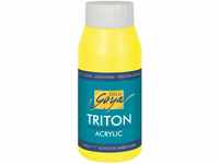 KREUL 17061 - Solo Goya Triton Acrylfarbe fluoreszierend gelb, 750 ml Flasche,