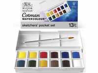 Winsor & Newton 0390640 Cotman Sketchers Pocket Box Aquarellfarbe, 12 hochwertige