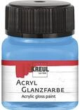 KREUL 79214 - Acryl Glanzfarbe, 20 ml Glas in himmelblau, gl&auml;nzend-glatte Acrylfarbe
