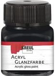 KREUL 79212 - Acryl Glanzfarbe, 20 ml Glas in schwarz, gl&auml;nzend-glatte Acrylfarbe
