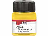 KREUL 79230 - Acryl Glanzfarbe, 20 ml Glas in sonnengelb, glänzend-glatte...
