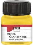 KREUL 79230 - Acryl Glanzfarbe, 20 ml Glas in sonnengelb, gl&auml;nzend-glatte Acrylfarbe