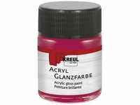 KREUL 79532 - Acryl Glanzfarbe, 50 ml Glas in bordeaux, glänzend-glatte...