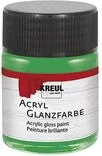 KREUL 79508 - Acryl Glanzfarbe, 50 ml Glas in gr&uuml;n, gl&auml;nzend-glatte Acrylfarbe zum