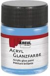 KREUL 79514 - Acryl Glanzfarbe, 50 ml Glas in himmelblau, gl&auml;nzend-glatte Acrylfarbe