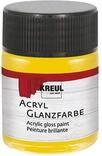 KREUL 79530 - Acryl Glanzfarbe, 50 ml Glas in sonnengelb, gl&auml;nzend-glatte Acrylfarbe