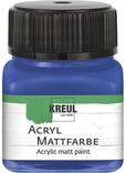 KREUL 75239 - Acryl Mattfarbe, blau im 20 ml Glas, cremig deckende, schnelltrocknende