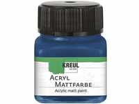 KREUL 75253 - Acryl Mattfarbe, dunkelblau im 20 ml Glas, cremig deckende,