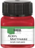 KREUL 75272 - Acryl Mattfarbe, dunkelrot im 20 ml Glas, cremig deckende,