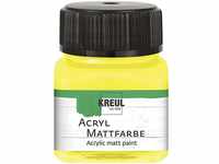 KREUL 75203 - Acryl Mattfarbe, gelb im 20 ml Glas, cremig deckende,...
