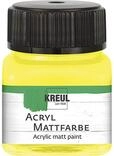 KREUL 75203 - Acryl Mattfarbe, gelb im 20 ml Glas, cremig deckende, schnelltrocknende