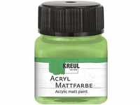 KREUL 75242 - Acryl Mattfarbe, maigrün im 20 ml Glas, cremig deckende,