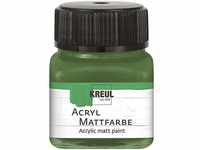 KREUL 75212 - Acryl Mattfarbe, olivgrün im 20 ml Glas, cremig deckende,