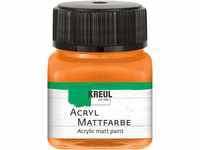 KREUL 75204 - Acryl Mattfarbe, orange im 20 ml Glas, cremig deckende,