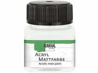 KREUL 75202 - Acryl Mattfarbe, pastellweiß im 20 ml Glas, cremig deckende,