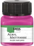 KREUL 75211 - Acryl Mattfarbe, pink im 20 ml Glas, cremig deckende, schnelltrocknende