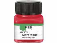 KREUL 75205 - Acryl Mattfarbe, rot im 20 ml Glas, cremig deckende,...