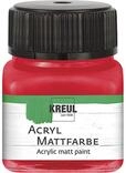 KREUL 75205 - Acryl Mattfarbe, rot im 20 ml Glas, cremig deckende, schnelltrocknende