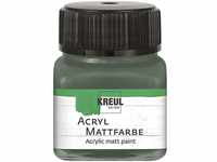 KREUL 75231 - Acryl Mattfarbe, russischgrün im 20 ml Glas, cremig deckende,