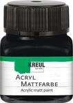 KREUL 75220 - Acryl Mattfarbe, schwarz im 20 ml Glas, cremig deckende,