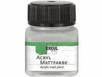KREUL 75237 - Acryl Mattfarbe, silber im 20 ml Glas, cremig deckende,