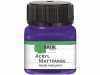KREUL 75234 - Acryl Mattfarbe, violett im 20 ml Glas, cremig deckende,