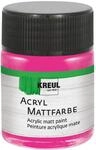 KREUL 75511 - Acryl Mattfarbe, pink im 50 ml Glas, cremig deckende, schnelltrocknende