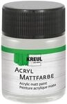 KREUL 75537 - Acryl Mattfarbe, silber im 50 ml Glas, cremig deckende,