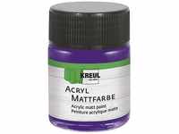 KREUL 75534 - Acryl Mattfarbe, violett im 50 ml Glas, cremig deckende,