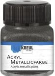 KREUL 77278 - Acryl Metallicfarbe, 20 ml Glas in anthrazit, glamour&ouml;se Acrylfarbe