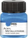 KREUL 77275 - Acryl Metallicfarbe, 20 ml Glas in blau, glamour&ouml;se Acrylfarbe mit