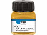 KREUL 77271 - Acryl Metallicfarbe, 20 ml Glas in gold, glamouröse Acrylfarbe...