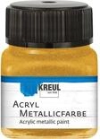 KREUL 77271 - Acryl Metallicfarbe, 20 ml Glas in gold, glamour&ouml;se Acrylfarbe mit