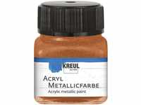 KREUL 77280 - Acryl Metallicfarbe, 20 ml Glas in kupfer, glamouröse Acrylfarbe...