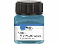 KREUL 77282 - Acryl Metallicfarbe, 20 ml Glas in petrol, glamouröse Acrylfarbe...