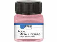 KREUL 77274 - Acryl Metallicfarbe, 20 ml Glas in rosa, glamouröse Acrylfarbe...
