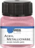 KREUL 77274 - Acryl Metallicfarbe, 20 ml Glas in rosa, glamour&ouml;se Acrylfarbe mit