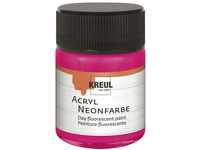 KREUL 77563 - Acryl Neonfarbe, 50 ml Glas in neonpink, fluoreszierende Acryl -