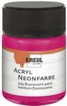 KREUL 77563 - Acryl Neonfarbe, 50 ml Glas in neonpink, fluoreszierende Acryl -