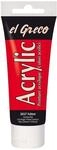 KREUL 28327 - El Greco Acrylic, 75 ml Tube in echtrot, hochpigmentierte, gl&auml;nzende