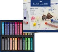 Faber-Castell - Softpastellkreiden Set 24-teilig im Etui | Weiche Pastellkreiden,