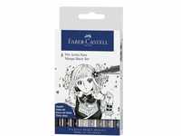 Faber-Castell 167107 - Tuschestifte Pitt Artist Pen Brush Manga Basic Set, 8-teilig,