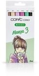 COPIC Ciao Marker 5+1 Set "Manga 3", 5 Allround-Layoutmarker mit einer mittelbreiten