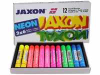 Honsell 47408 - Jaxon Ölpastellkreide, 12er Set, 2 x 6 Neon-Farben im Kartonetui,
