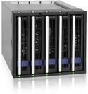 ICY DOCK 5-Bay SATA/SAS Hot Swap Wechselrhamen-Geh&auml;use f&uuml;r 2,5" oder 3,5" HDDs/SSDs