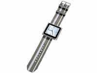 Hama Nylon Uhrenarmband für Apple iPod nano 6G grau/weiß