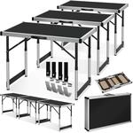 tectake Alu Tapeziertisch 3 teilig, Multifunktionstisch, Mehrzwecktisch,