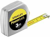 Stanley Bandmass Powerlock (3 m Länge, 12,7 mm Bandmassbreite, verchromtes