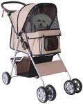 PawHut Hundewagen Hundebuggy Pet Hunde Buggy Stroller Jogger Anh&auml;nger Kaffeebraun
